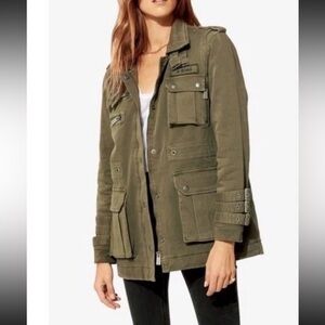 Anine Bing Jacket Womens XS Green Field Army Military Utility  Chore Pockets